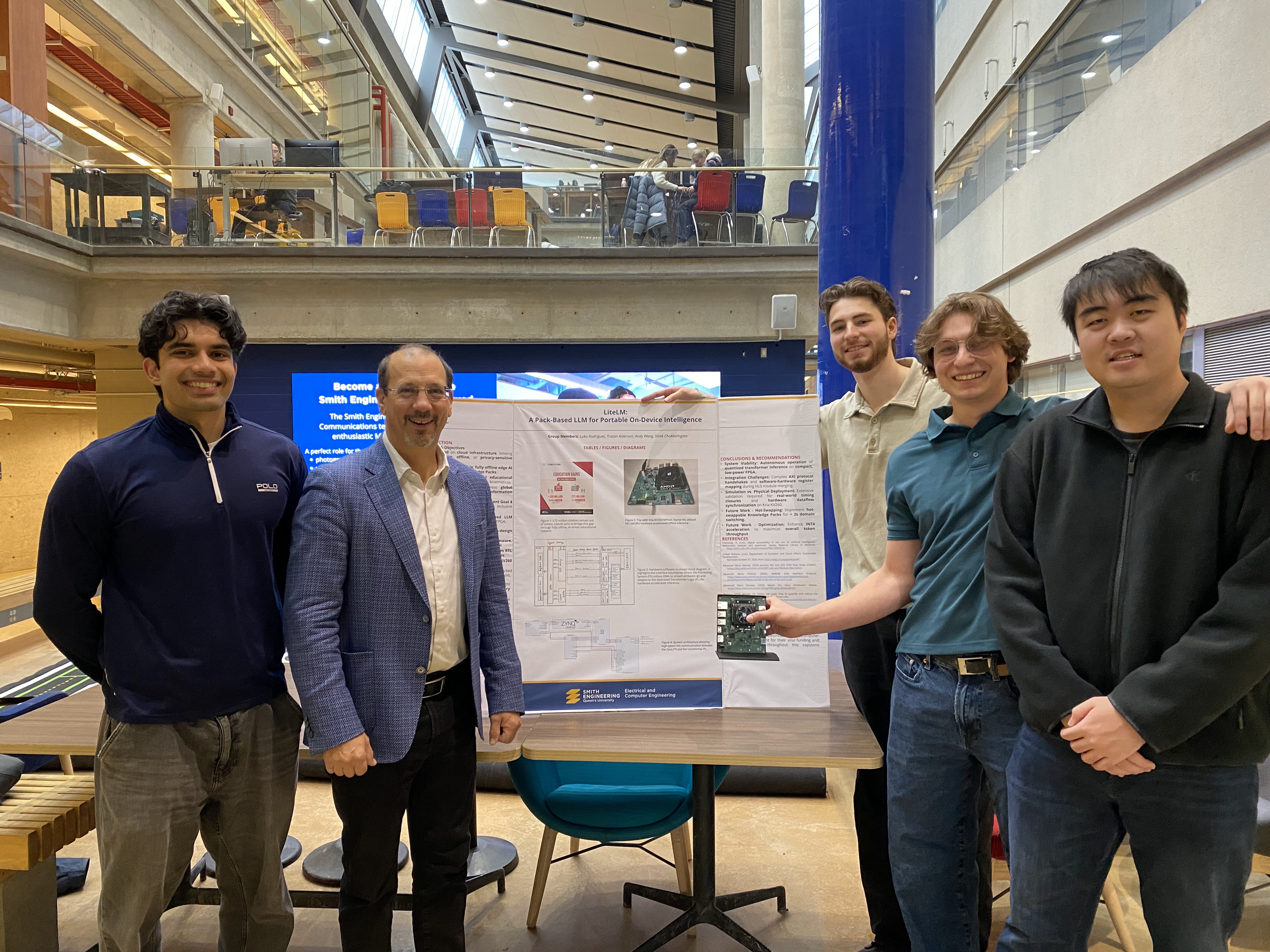 LiteLM team at Queen's ECE Showcase